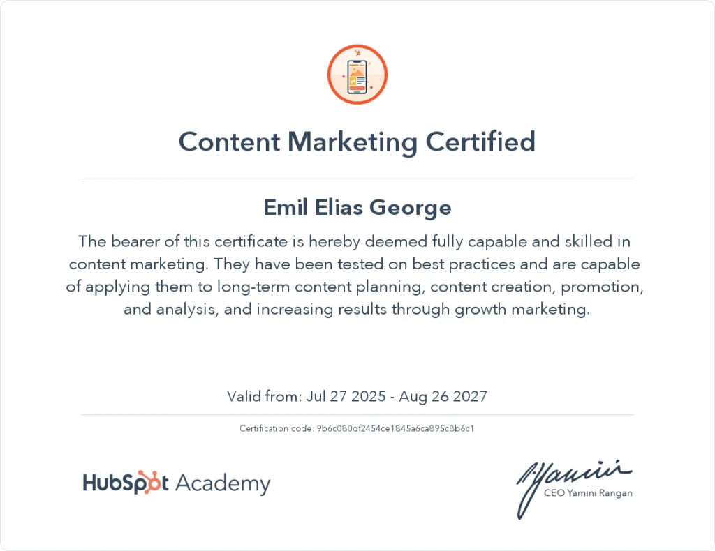 certification freelance content writer kochi