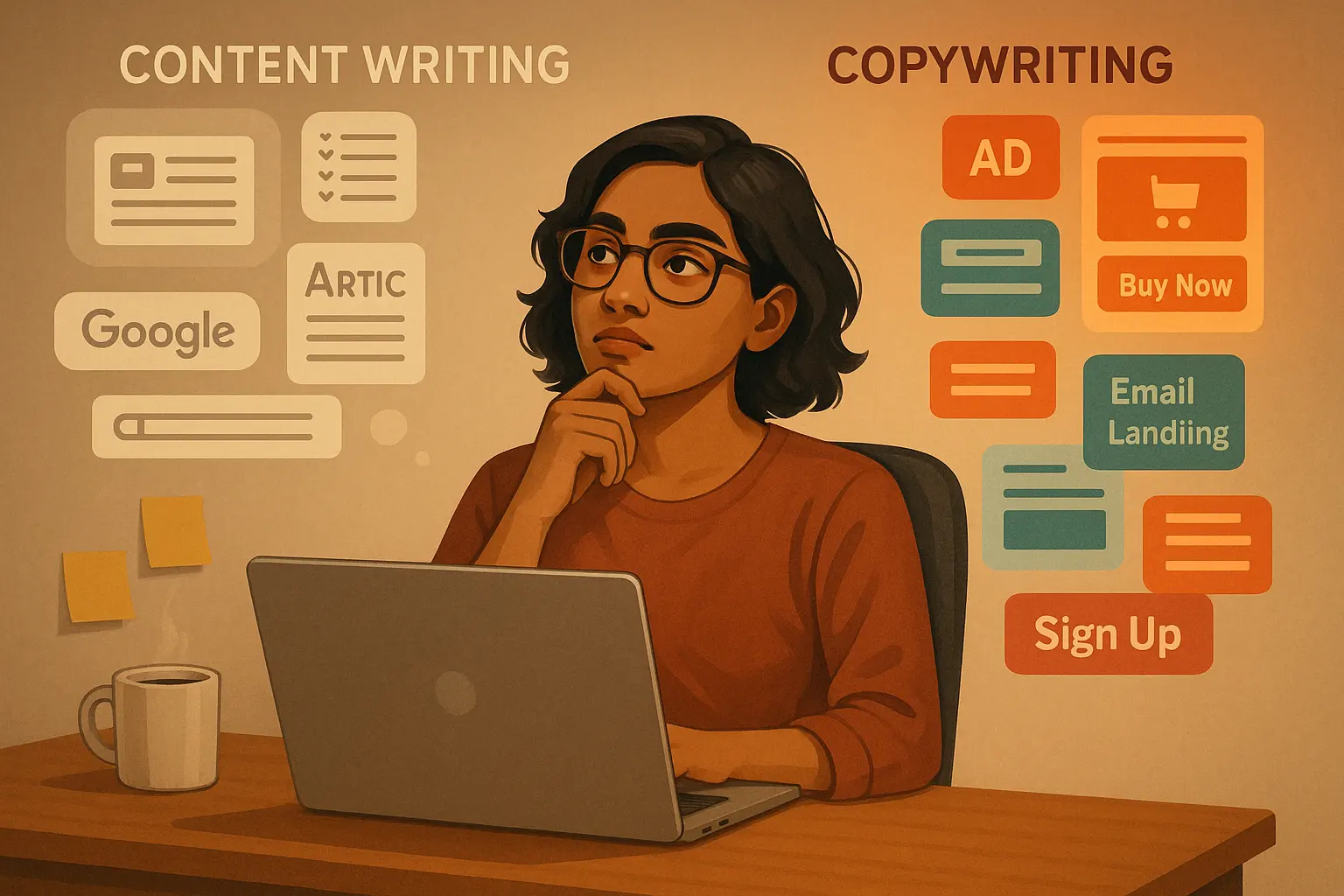 content writing vs copy writing